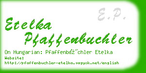 etelka pfaffenbuchler business card